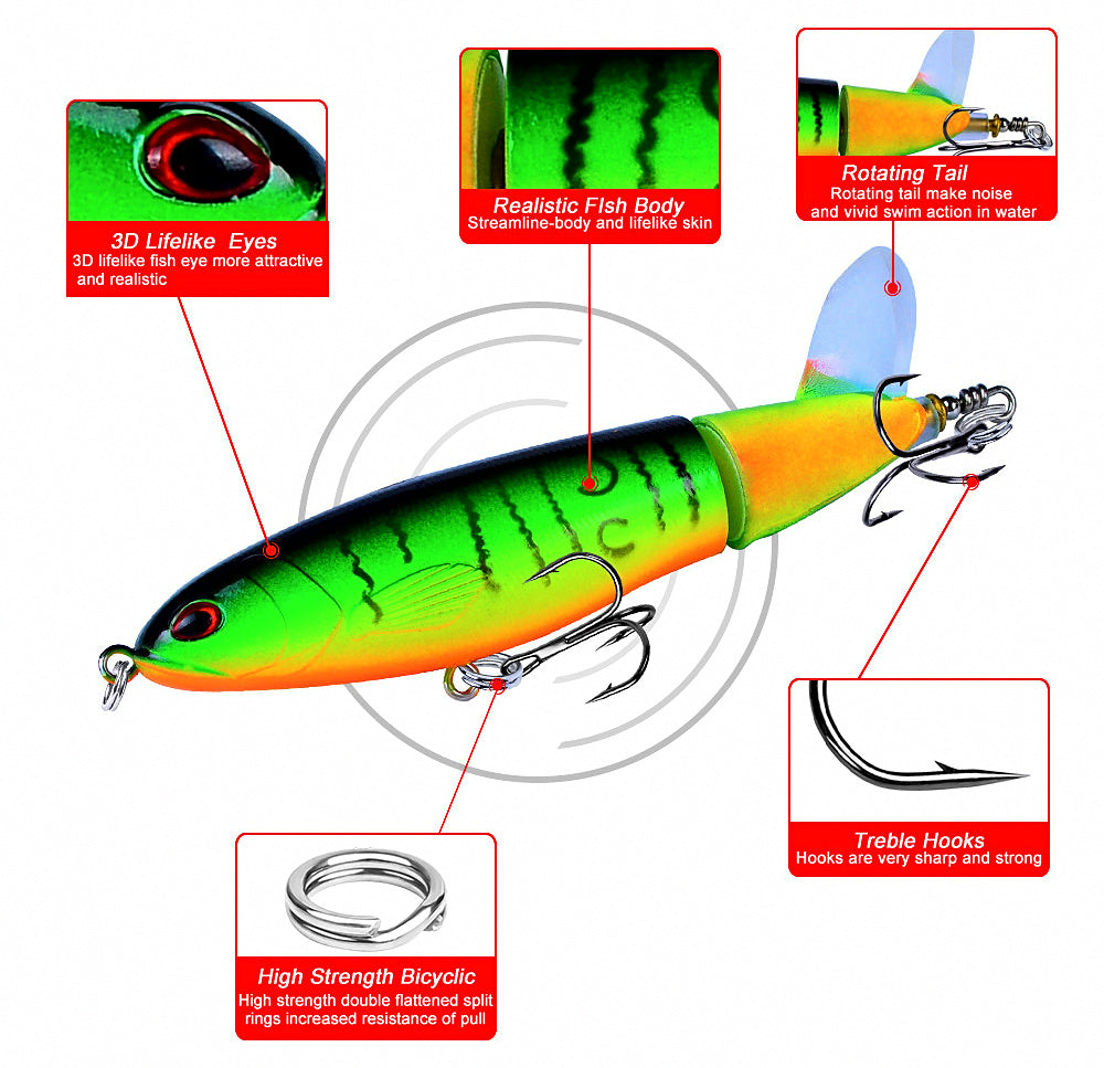 Floating Topwater Pencil Lure with Propeller – product photo