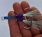 Barbed Double Assist Hooks for Slow Pitch Jigs, 1/0–4/0 – product photo
