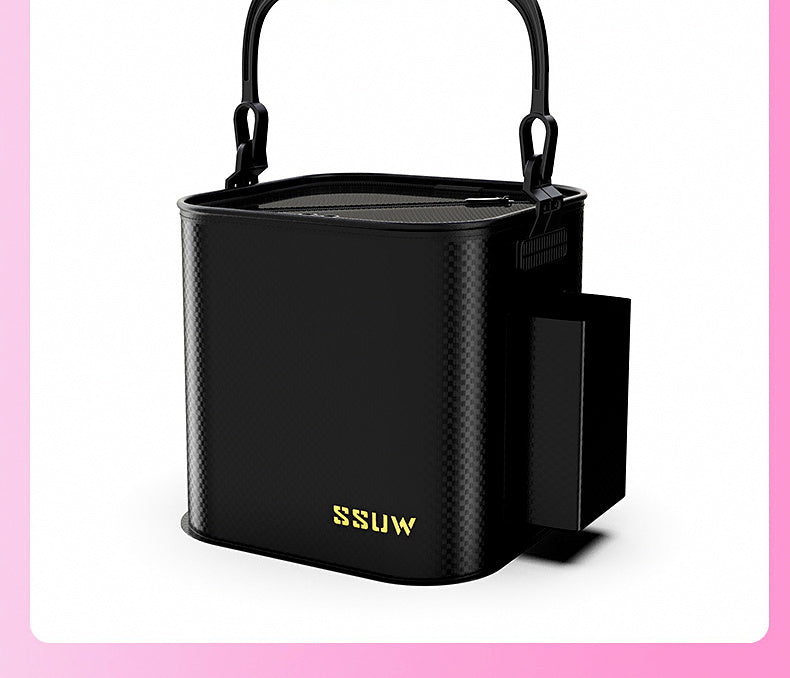 Collapsible EVA Fishing Bucket, 20 cm or 24 cm (7.9 / 9.4 in) – product photo