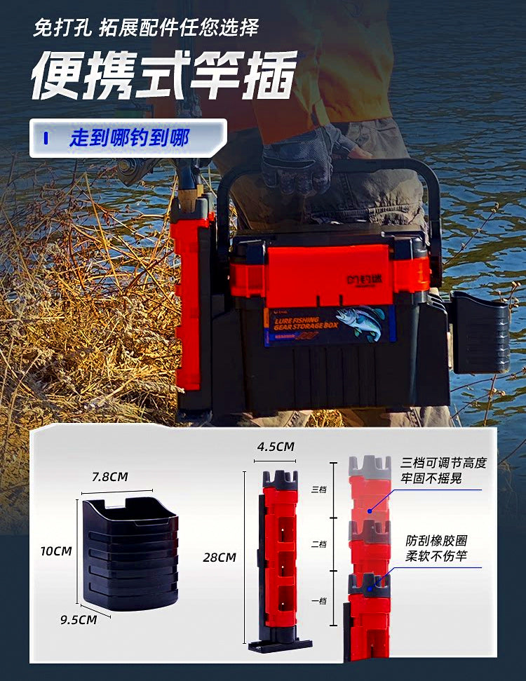 Portable Fishing Tackle Box Seat, 6 L (1.6 gal) or 12 L (3.2 gal) – product photo