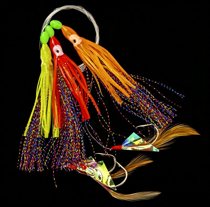 Squid Jig Hook Rig, Size 4/0 Barbed, Boat Fishing – product photo
