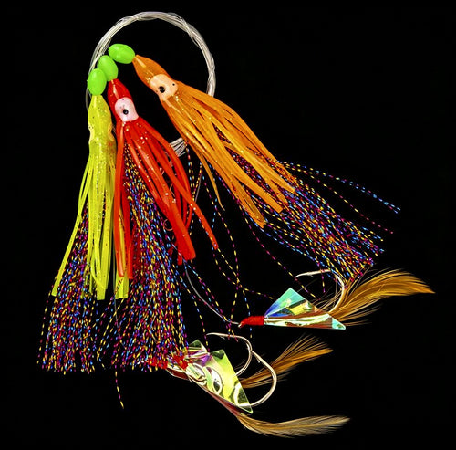 Squid Jig Hook Rig, Size 4/0 Barbed, Boat Fishing – product photo