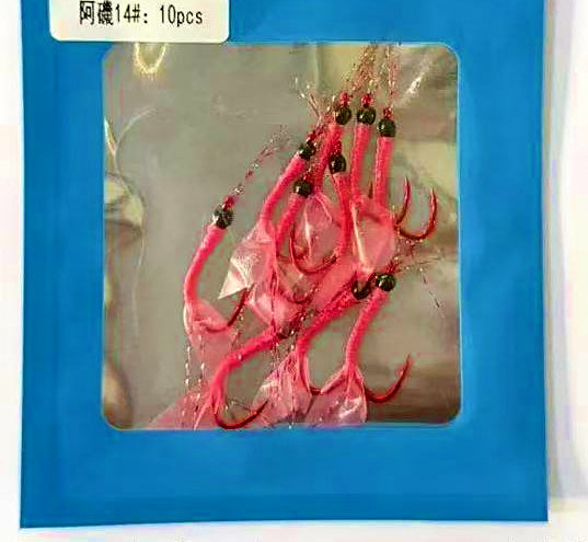 Single Hooks for Shrimp Bait, Stainless Steel, 10 per Bag – product photo