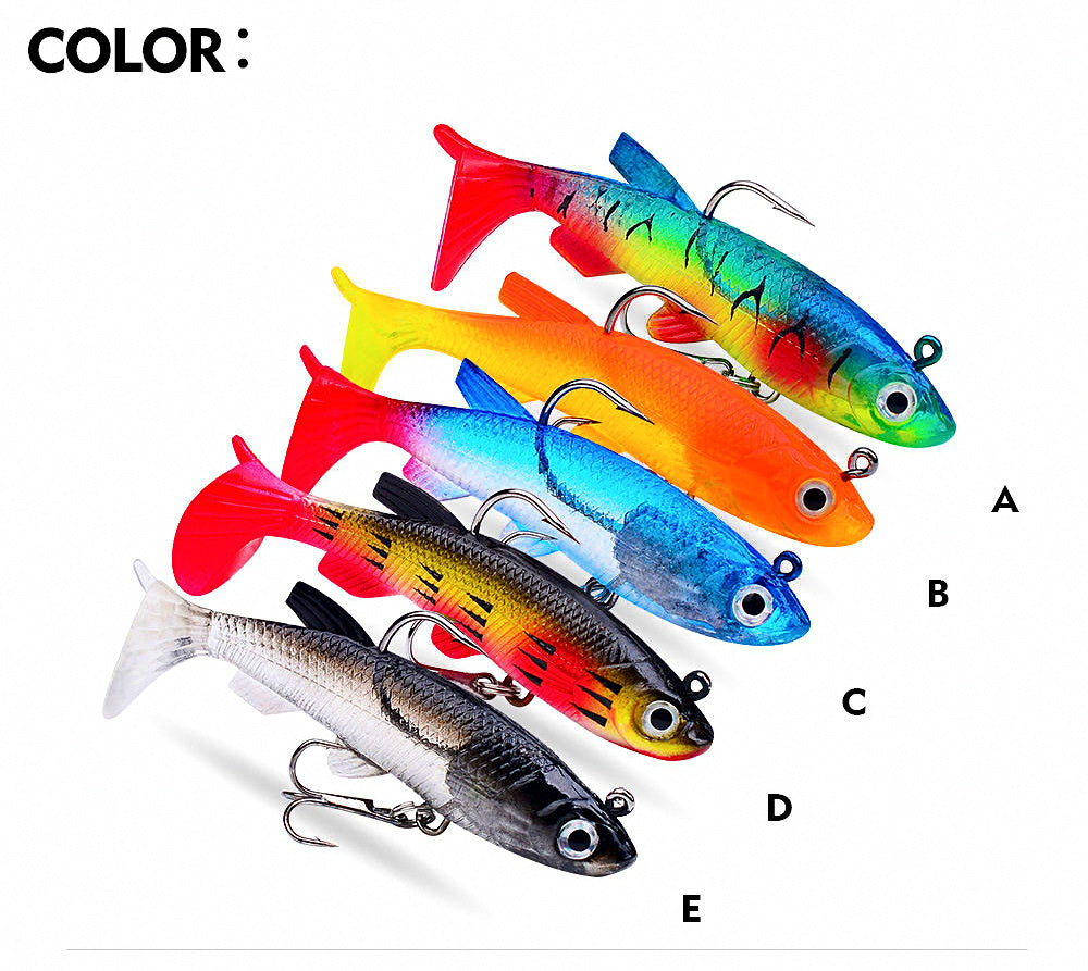 Weighted T-Tail Soft Bait Lure, Anti-Snag – product photo