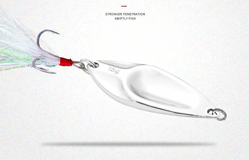 Metal Casting Spoon Lure, 3–20 g (0.11–0.71 oz), Gold or Silver – product photo