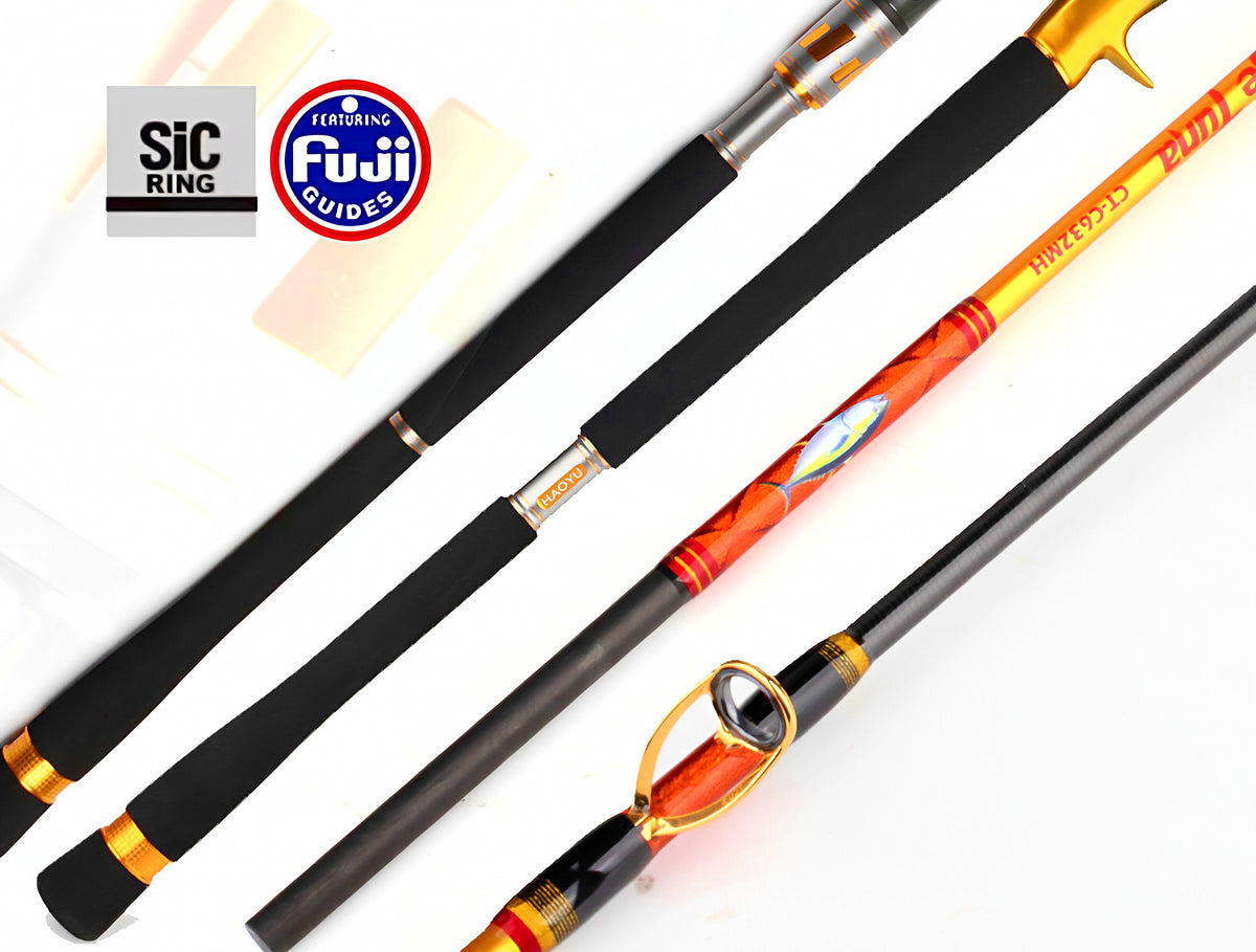 Slow Pitch Jigging Rod, 1.9 m (6 ft 3 in) MH, Solid Carbon – product photo