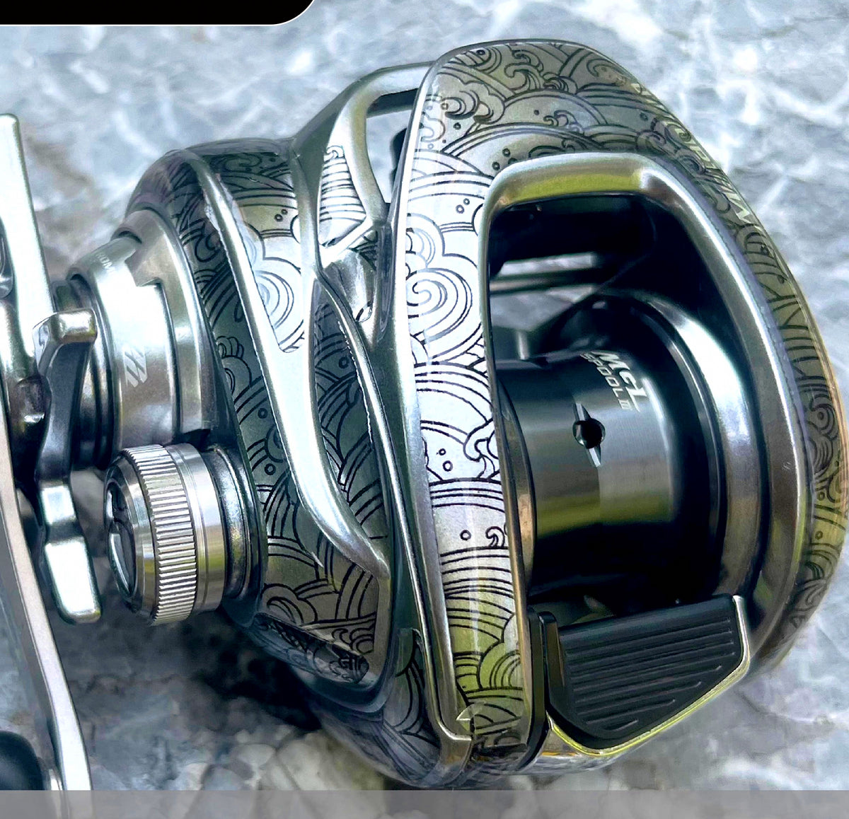 Baitcasting Reel Body Protective Film, 3D Wrap – product photo