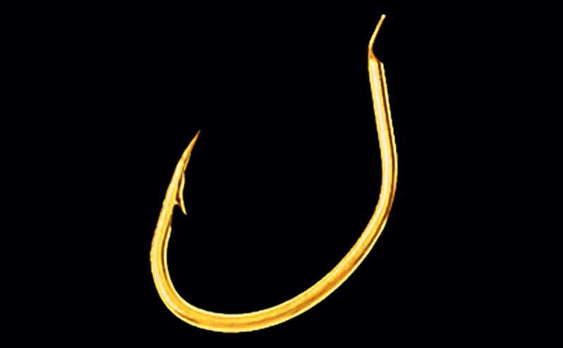 Gold Barbed Short Shank Fishing Hooks, Sizes 6–12 – product photo