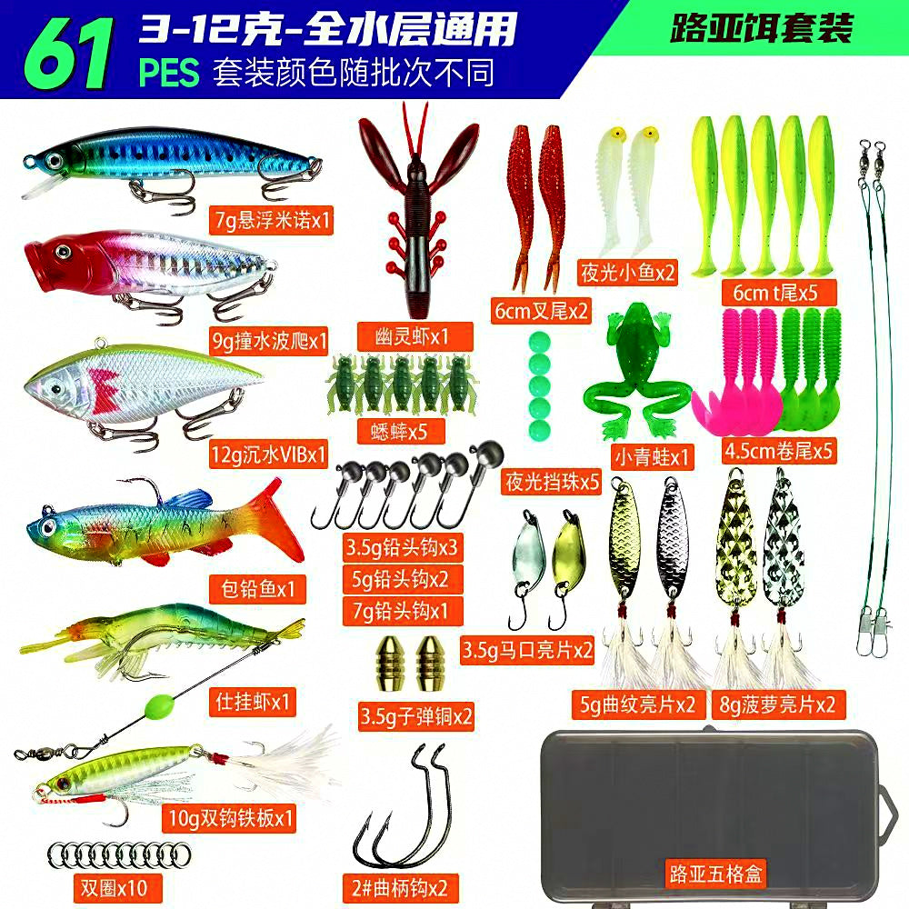 Lure Kit Assortment: Soft Baits, VIB & Metal Spoons – product photo