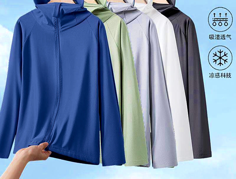 Men's UPF 50+ Hooded Sun Shirt Fishing Jacket, Lightweight – product photo