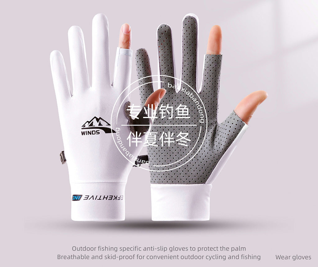 UV Sun Protection Fishing Gloves, Lightweight Summer – product photo