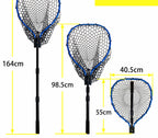 Telescoping Landing Net, Aluminum Handle, Silicone Mesh – product photo