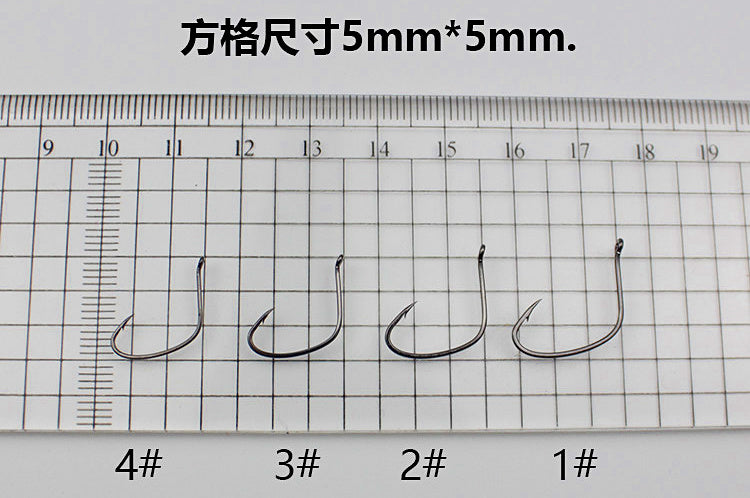 Black Barbed Beak Hooks, Bulk 50 Pack, Sizes 4–3/0 – product photo