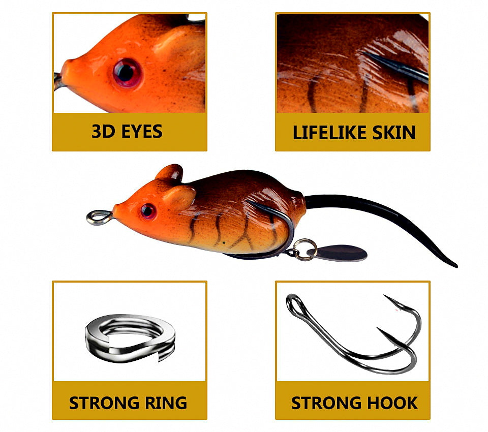 Rat Frog Lure with Double Barbed Hooks, 5.5 cm, 10.5 g (0.37 oz) – product photo