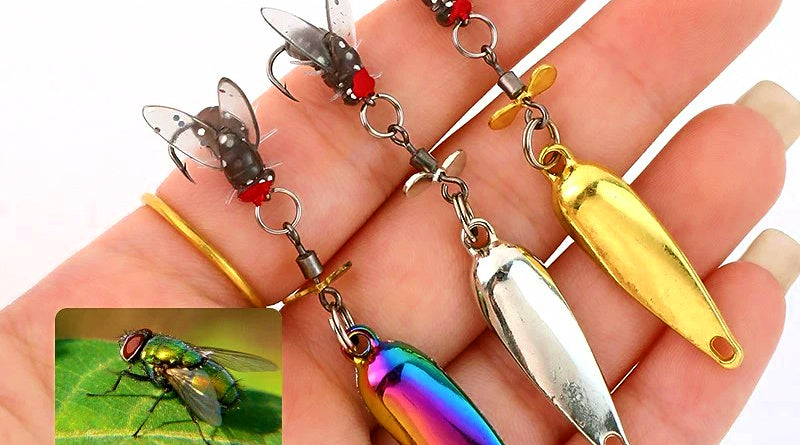 Micro Spinner Fly Lure Set, 2.2–5 g (0.08–0.18 oz) – product photo