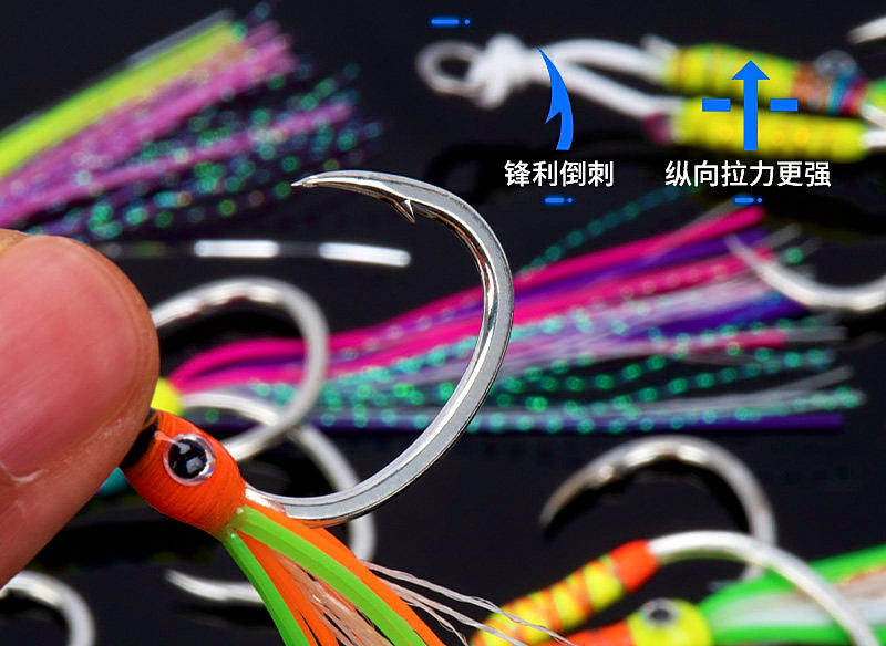 Slow Pitch Assist Hooks, Single & Double, UV Glow – product photo