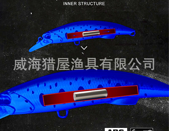 Heavy Sinking Minnow Lure, 49–60 g (1.7–2.1 oz) – product photo