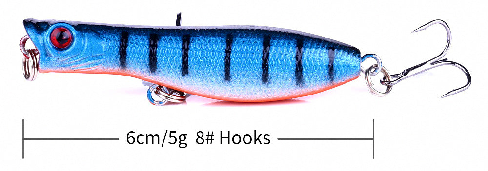 Floating Topwater Popper Lure, 6 cm 5 g (2.4 in, 0.18 oz) – product photo