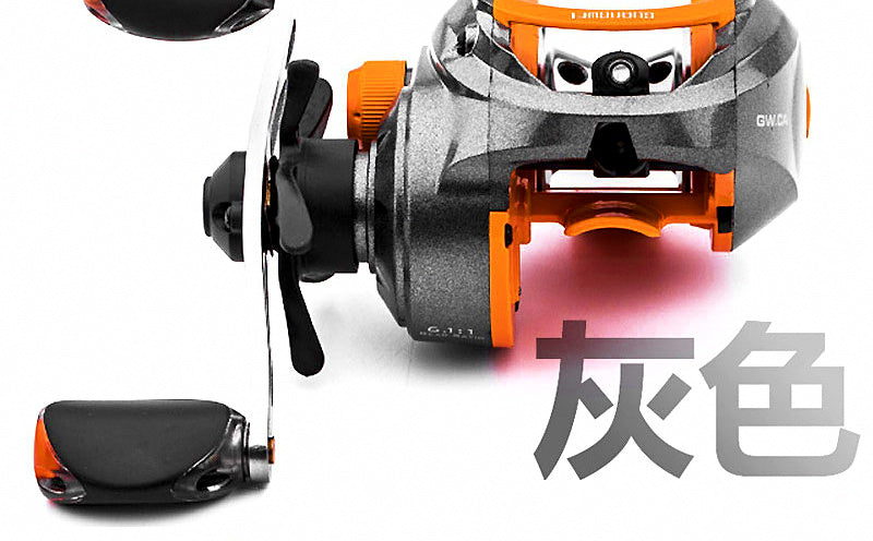 Teardrop Baitcasting Reel, 8 Bearings, Metal Spool – product photo