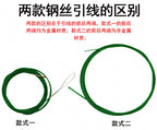 Stainless Steel Guide Wire for Telescopic Rods, Green – product photo