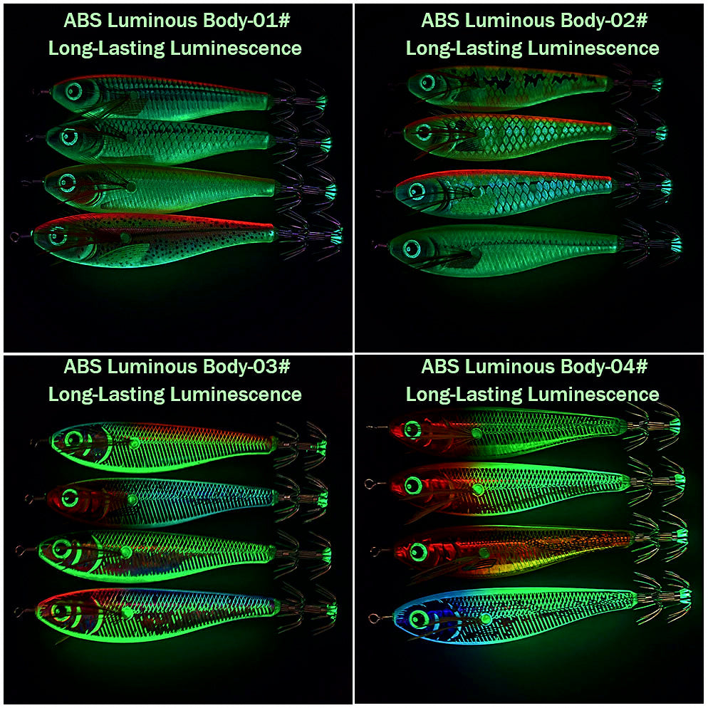 Glow Wood Shrimp Squid Jig, 80 mm (3.1 in), 10.7 g (0.38 oz) – product photo