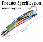 5 in Metal Head Trolling Squid Skirt Lure, Glow – product photo