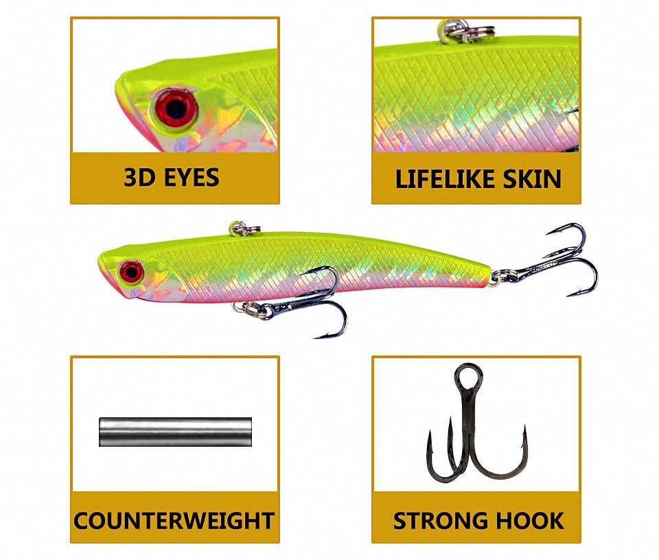 VIB Lipless Crankbait, 9.5 cm (3.7 in), 23 g (0.8 oz) – product photo