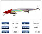 Floating Minnow Hard Bait, Laser Finish, Long Cast – product photo