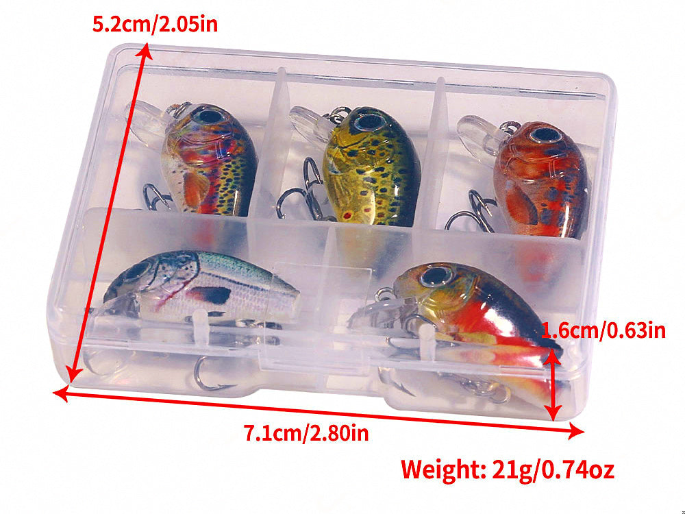 Micro Lure Kit, Mini Fat Crankbait Style, 1.5 g or 2 g – product photo