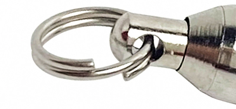 Ball Bearing Swivel with Double Split Rings, Stainless, #0-#4 – product photo