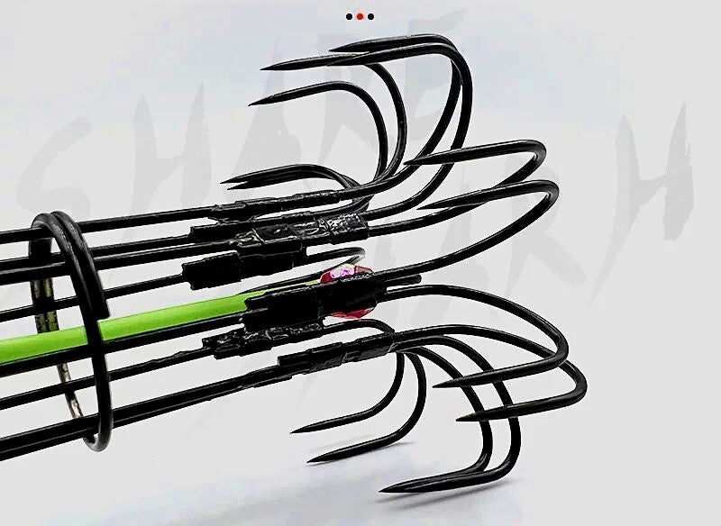 8-Arm Grapnel Hook Rig, 16 Hooks, Bait Cage Option – product photo