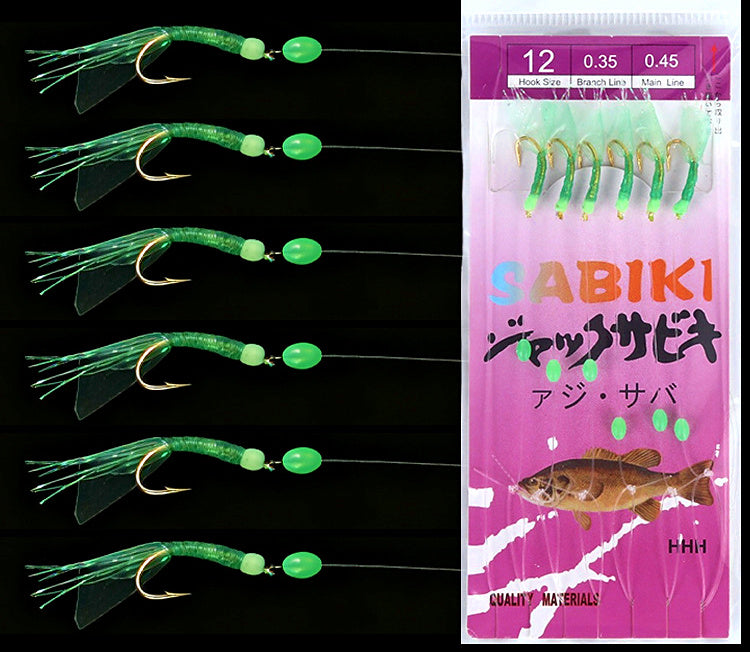 Fish Skin & Rubber Skin String Hooks, Barbed, Sizes 4–20 – product photo