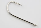 Long Shank Eyed Barbed Offset Hooks, High Carbon Steel – product photo