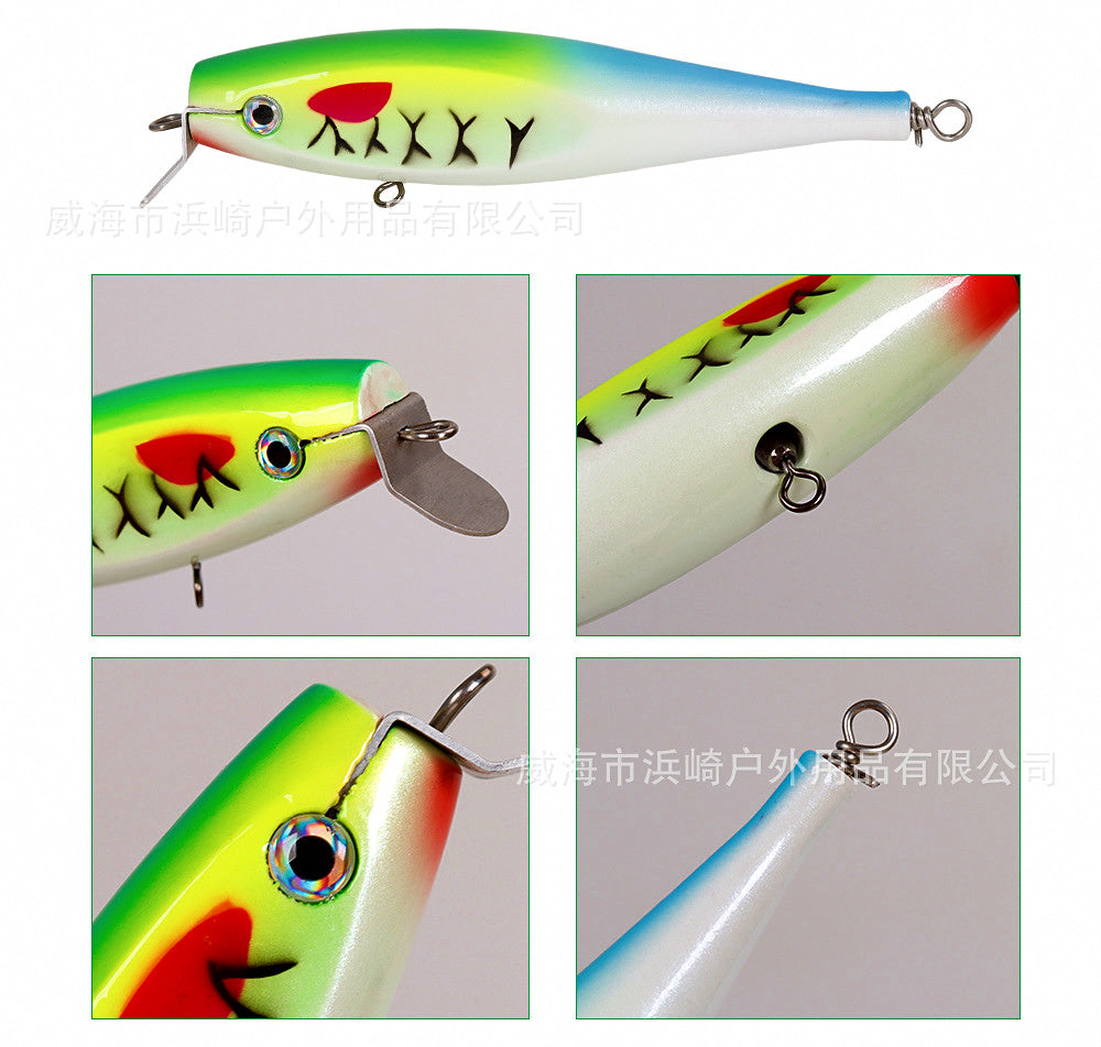 Wooden Deep Diving Minnow Trolling Lure, 75–98 g (2.6–3.5 oz) – product photo