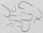 Carbon Steel Fishing Hooks, Barbed or Barbless, 50 Pack – product photo