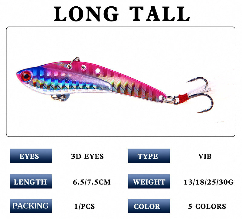 VIB Blade Bait with Feathered Hook, 13–30 g (0.5–1.1 oz) – product photo