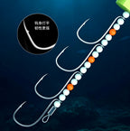 Luminous Cutlassfish (Hairtail) Rig, Squid Head Hooks – product photo