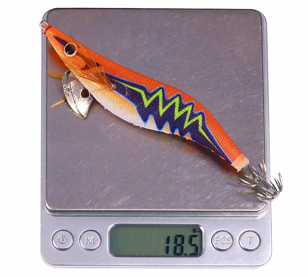 Glow Wooden Shrimp Squid Jigs, 10-Pack, Sizes 2.5#-3.5# – product photo