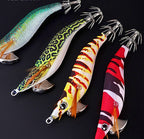 Weighted Wood Shrimp Squid Jig, 9 cm 7 g (0.25 oz), Glow – product photo