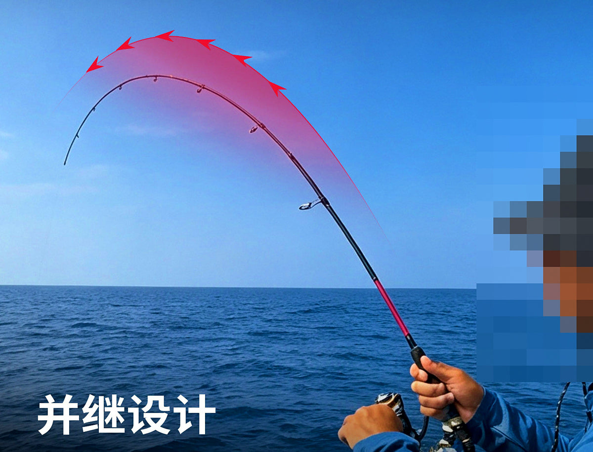 5-Piece Travel Boat Casting Rod, Carbon, 6 ft 11 in–8 ft 2 in – product photo