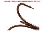 Teflon-Coated Treble Hooks, 3X Strong, Sizes 4–14 – product photo