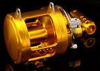Two-Speed Conventional Trolling Reel, Gold, Saltwater – product photo