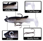 Jig Head T-Tail Soft Swimbait, 7.5 cm (3 in), 13.5 g (0.5 oz) – product photo