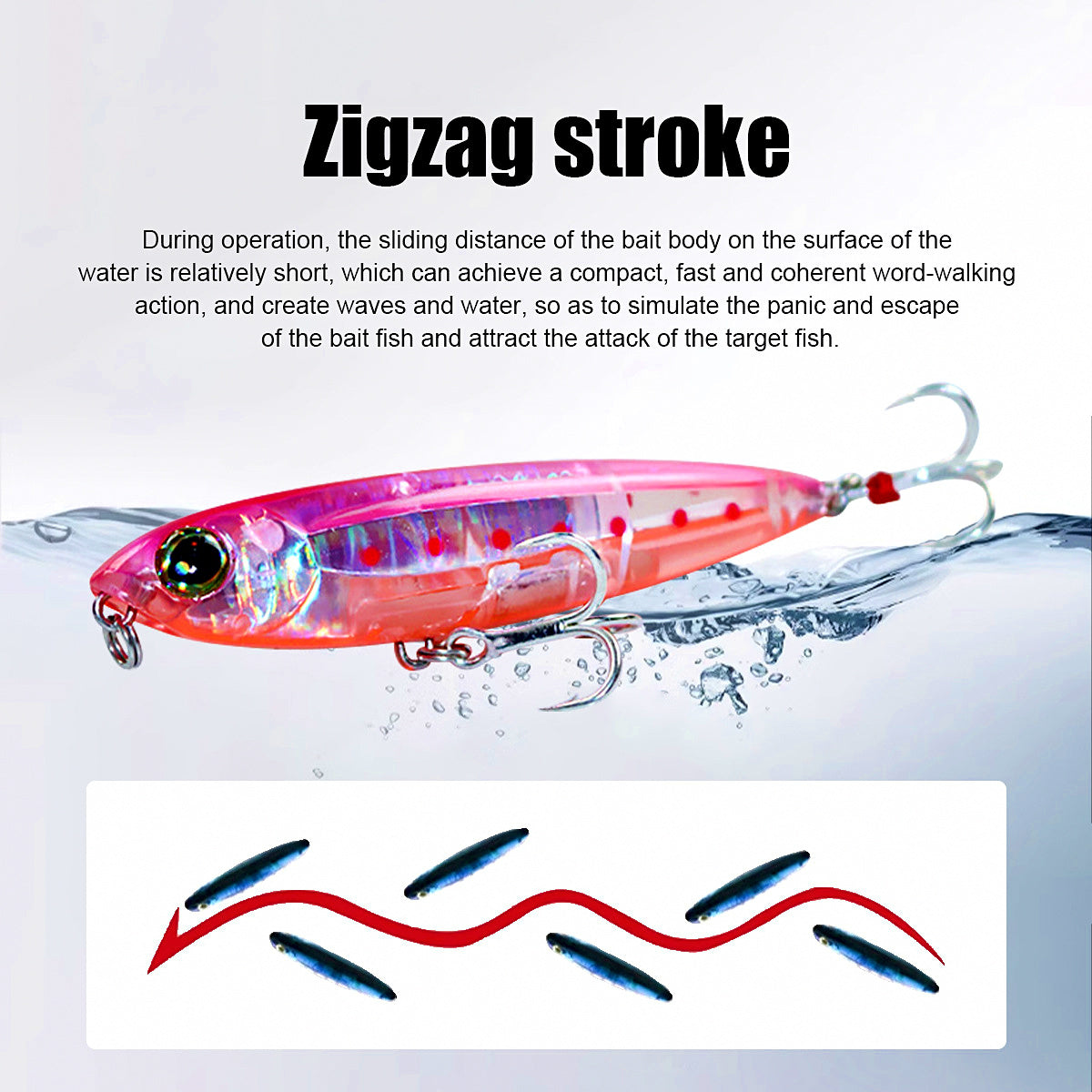 Floating Pencil Minnow Lure, 85 mm & 100 mm (3.3 & 3.9 in) – product photo