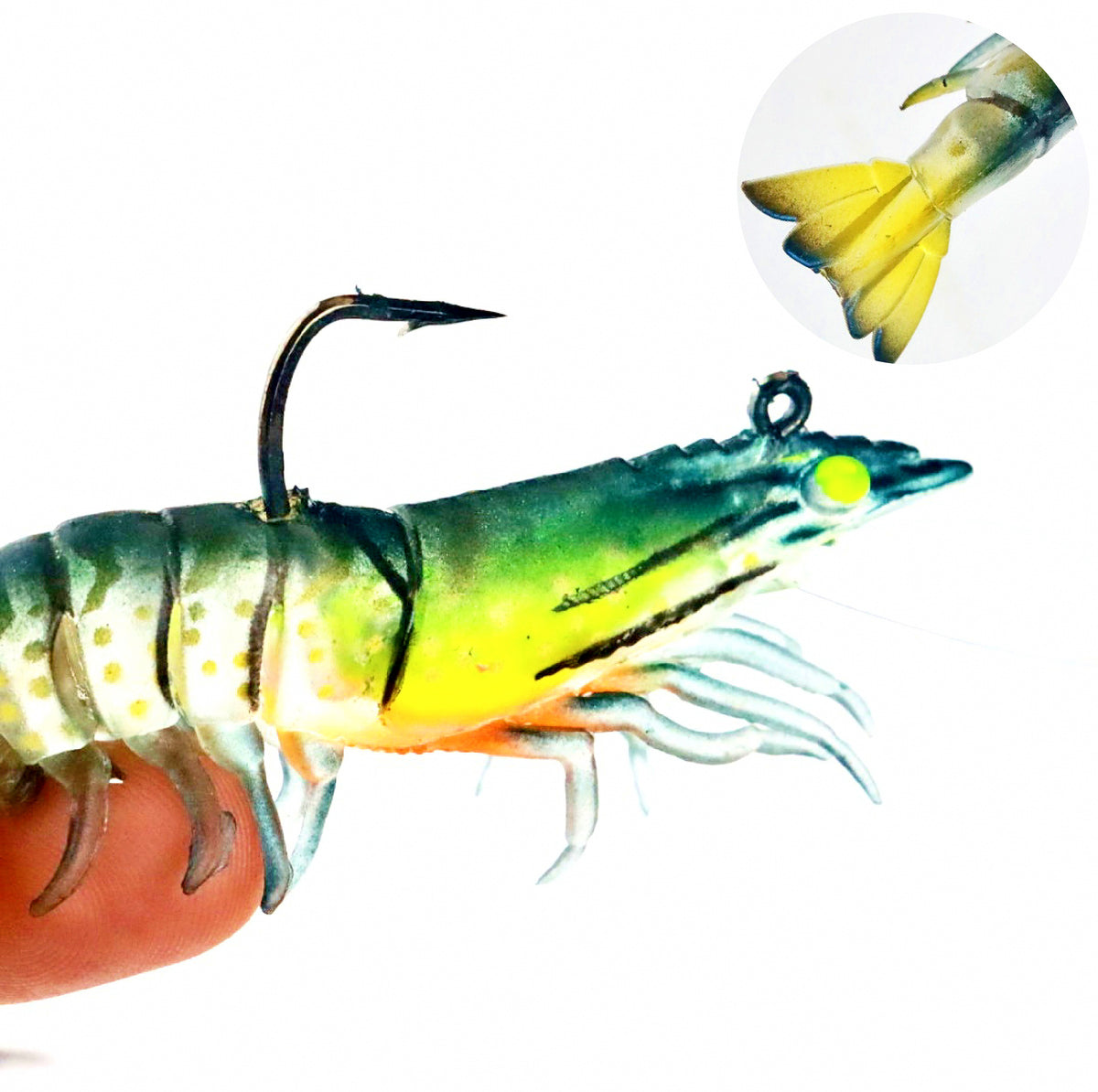 Glow Jointed Shrimp Lure, 9 cm (3.5 in) 12 g (0.4 oz) – product photo