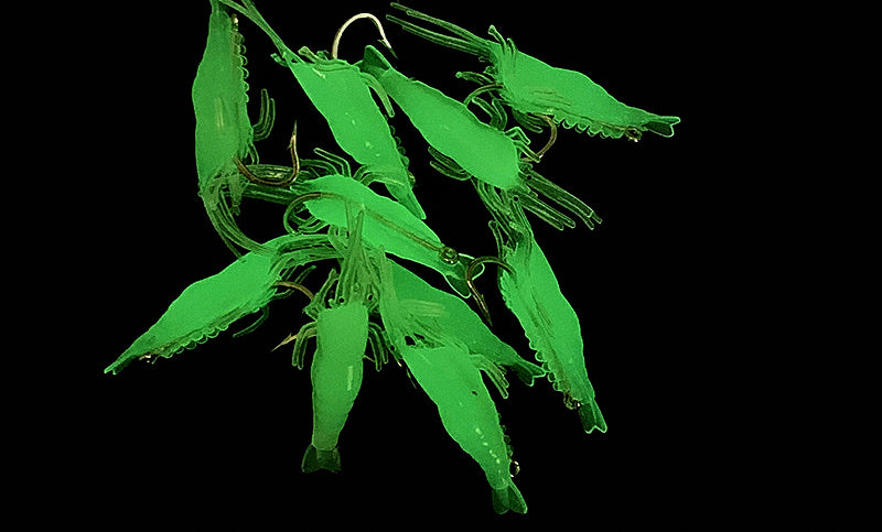 Soft Plastic Shrimp Lures with Hooks, Multiple Sizes – product photo