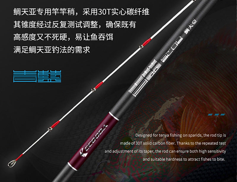 2-Piece Carbon Boat Spinning & Casting Rod, 2.29–2.39 m – product photo