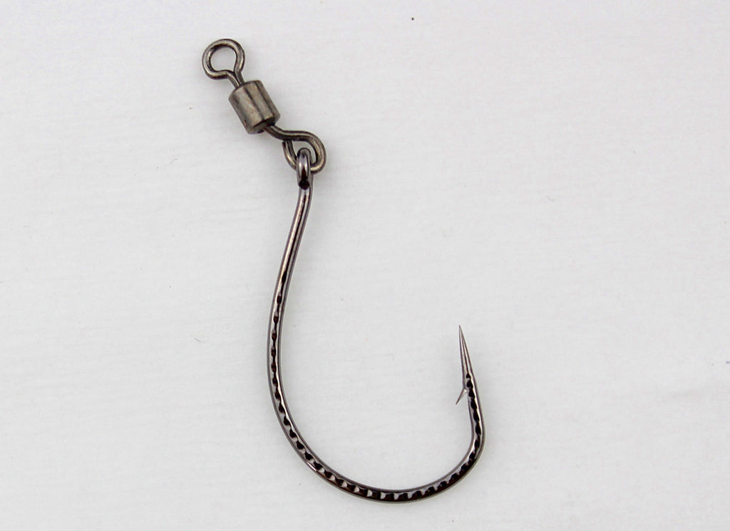 Wacky Worm Hooks with Figure-8 Ring Chain, Barbed, Sizes 3–4/0 – product photo