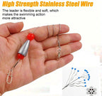 Wire Leader with Bullet Sinker, 49-Strand Stainless, 30-60 lb – product photo