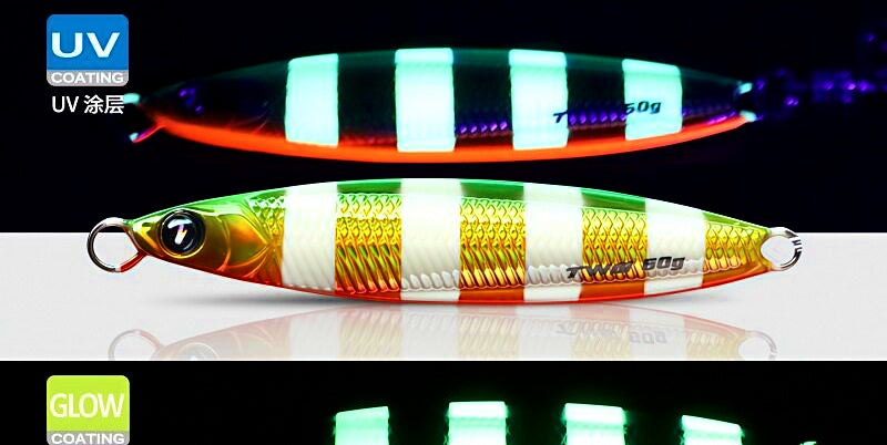 Glow Stripe Single Hook Metal Jig, 40–80 g (1.4–2.8 oz) – product photo